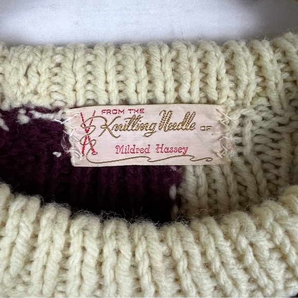 Vintage Hand Made Patch Work Heavy Sweater - Picture 4 of 4